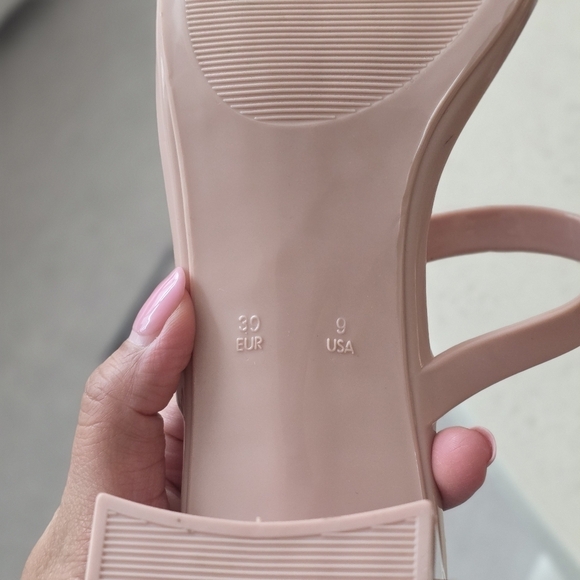 Jeffrey Campbell Jamm-3 Jelly Slide Minimalist Sandals in Nude, Size 9 - Picture 11 of 14